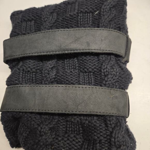 Ugg 1007691 Cassidee Tall Black Suede and Knit Double Buckle Boots - US 9 EU 40 - Picture 6 of 10